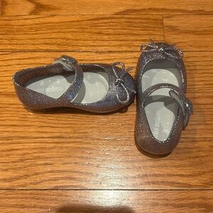 Mini Melissa silver sparkle shoe size 6